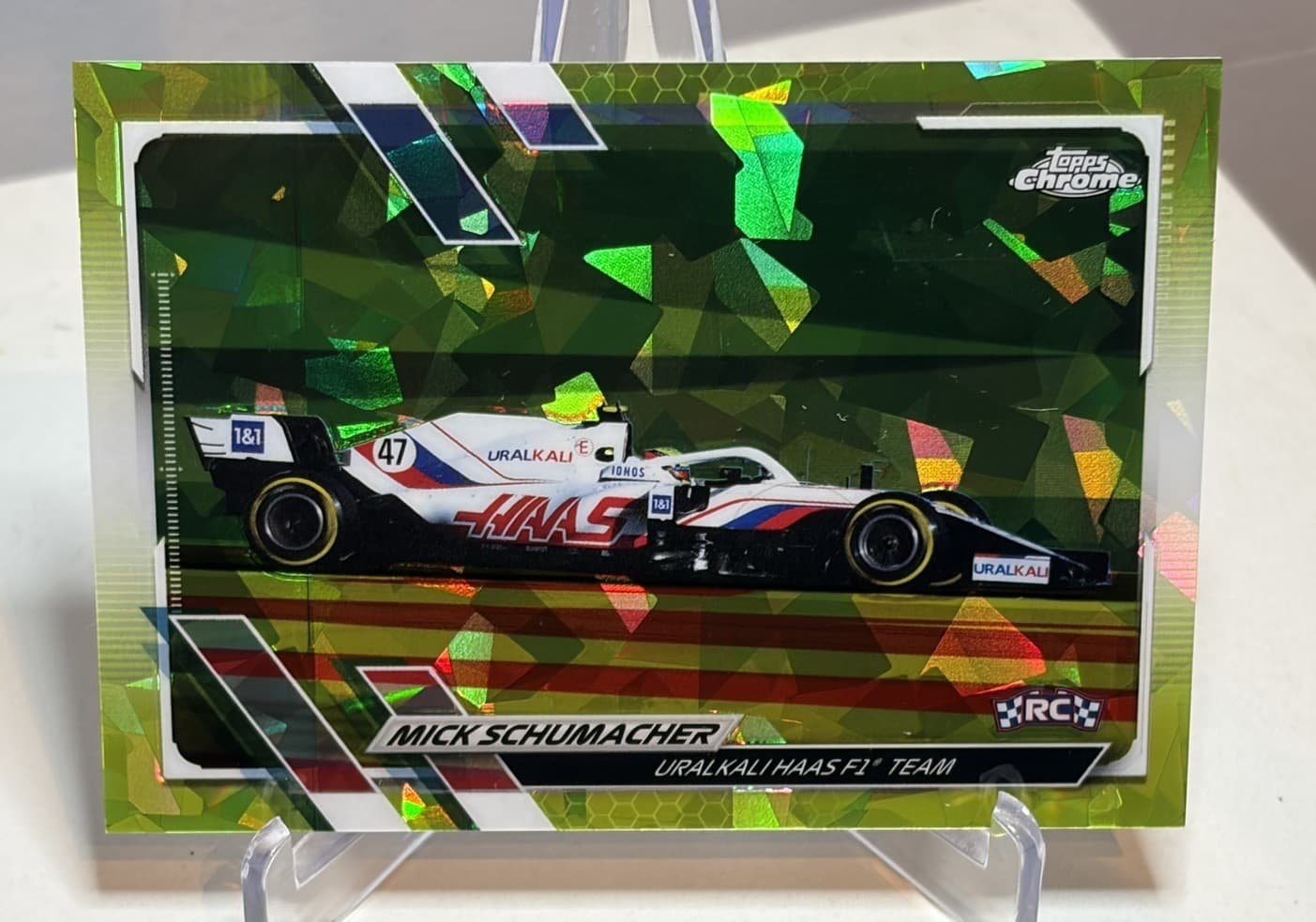 Mick Schumacher Chartreuse 2021 Topps Chrome 2021 Topps Chrome