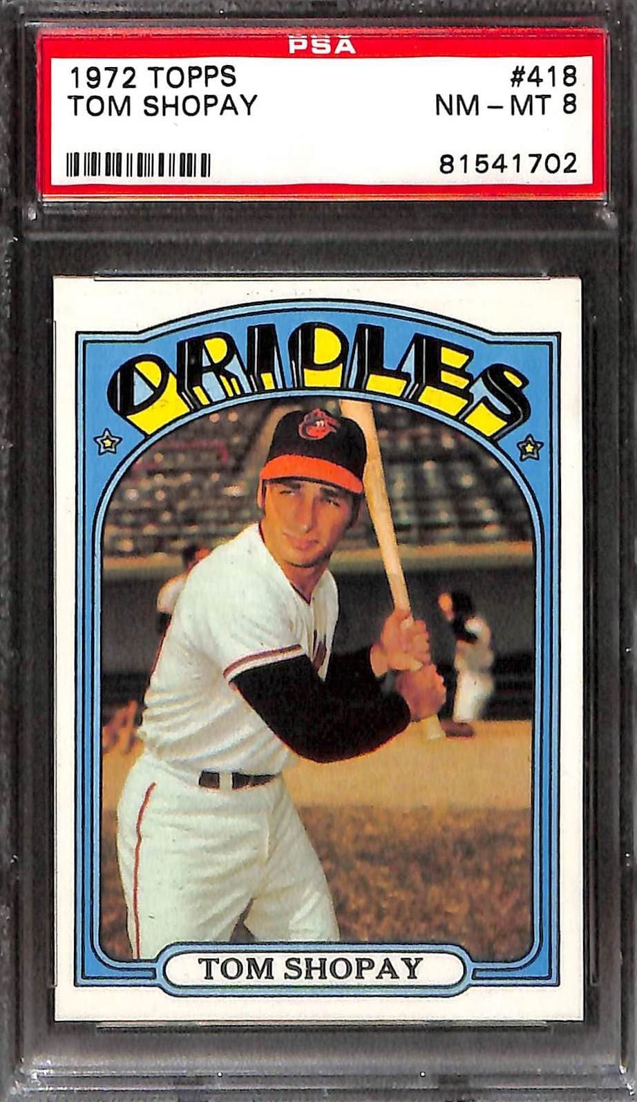 Tom Shopay 1972 topps Topps