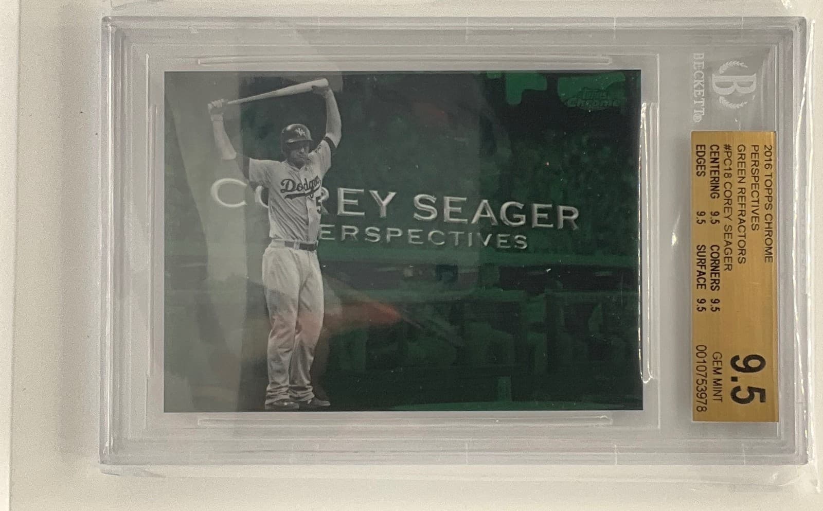 Corey Seager Perspectives 2016 Topps Chrome 2016 Topps Chrome green