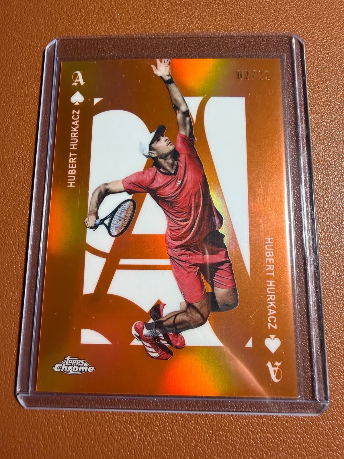 Tennis Hubert Hurkacz 2025 Topps Chrome 2025 Topps Chrome orange-refractor