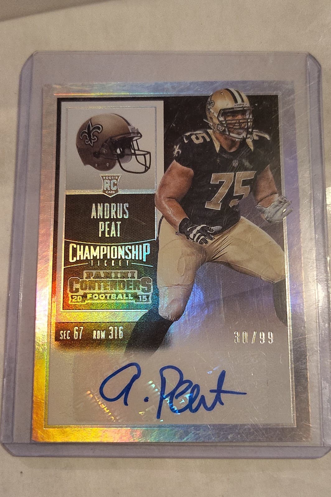 Andrus Peat Championship 2015 Panini Contenders 2015 Panini Contenders