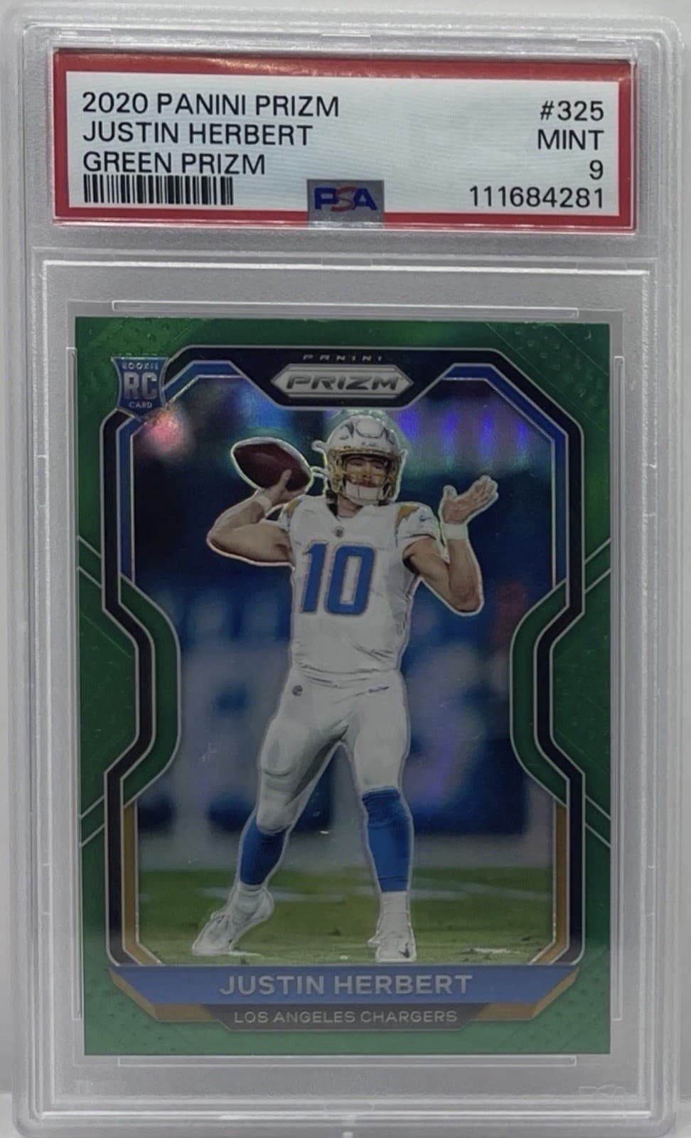 GREEN JUSTIN HERBERT 2020 Panini Prizm 2020 Panini Prizm example 2