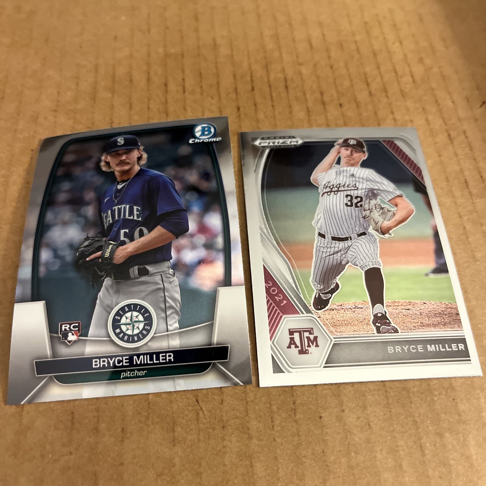 BRYCE MILLER Draft & Cards (e1 2021 Bowman Chrome 2021 Bowman Chrome