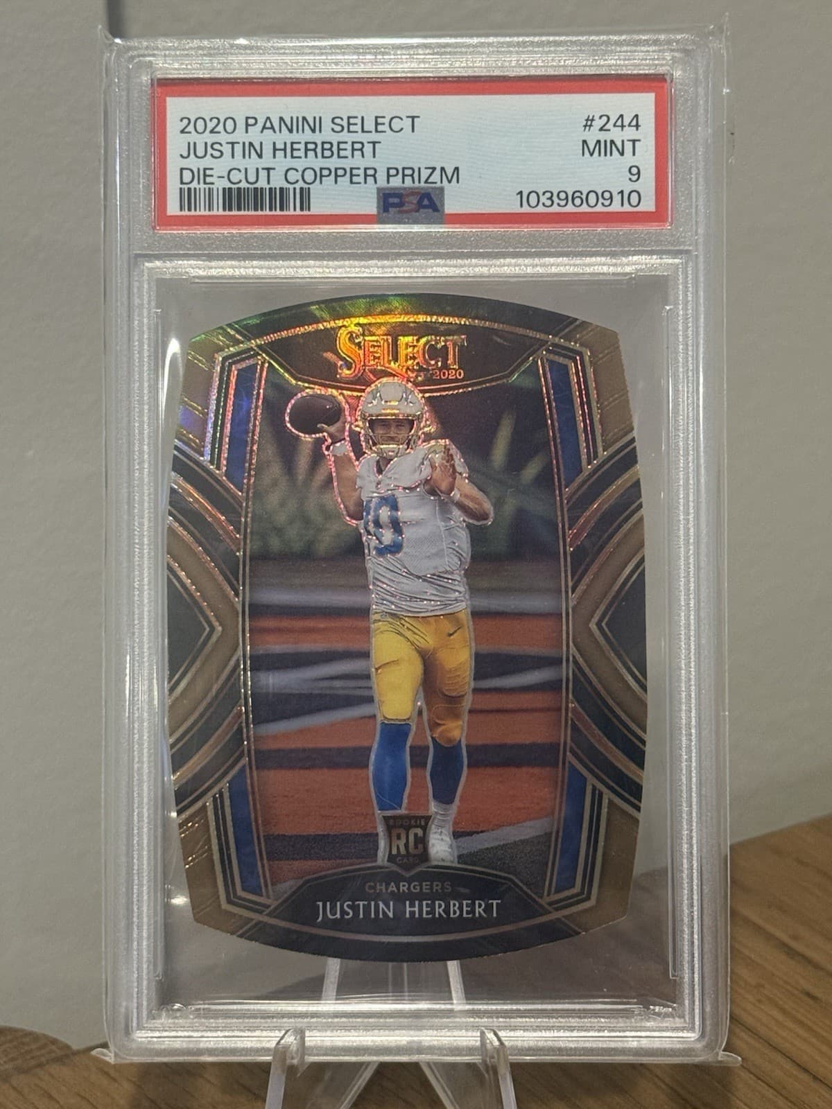 DIE-CUT COPPER JUSTIN HERBERT 2020 Panini Select 2020 Panini Select