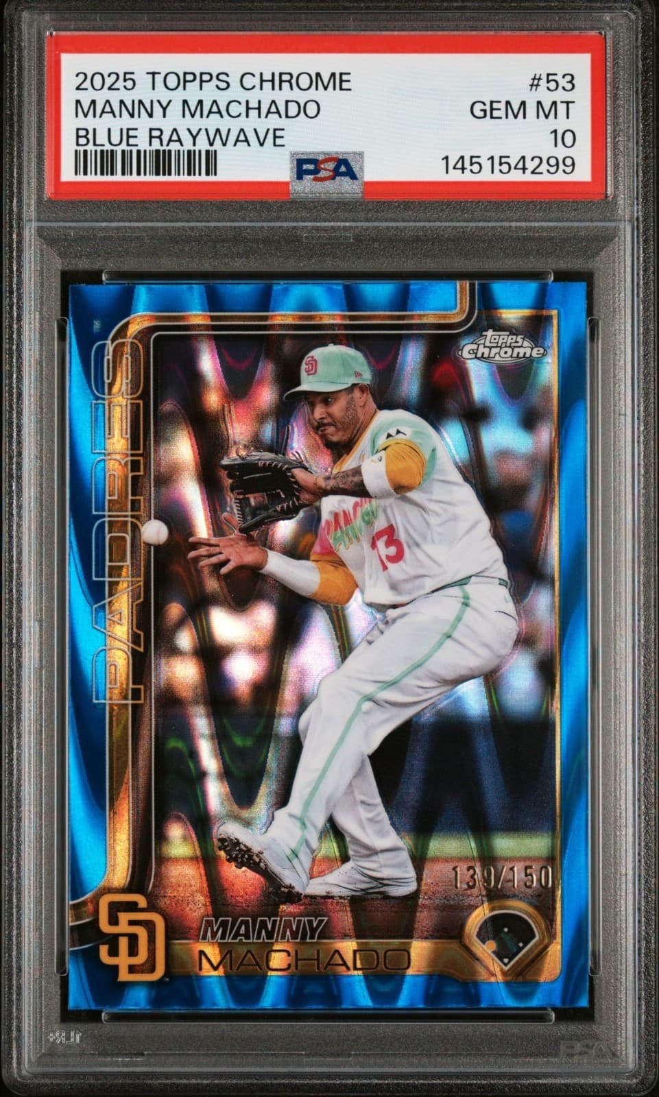 Manny Machado Blue 2015 Topps Chrome 2015 Topps Chrome blue-refractor