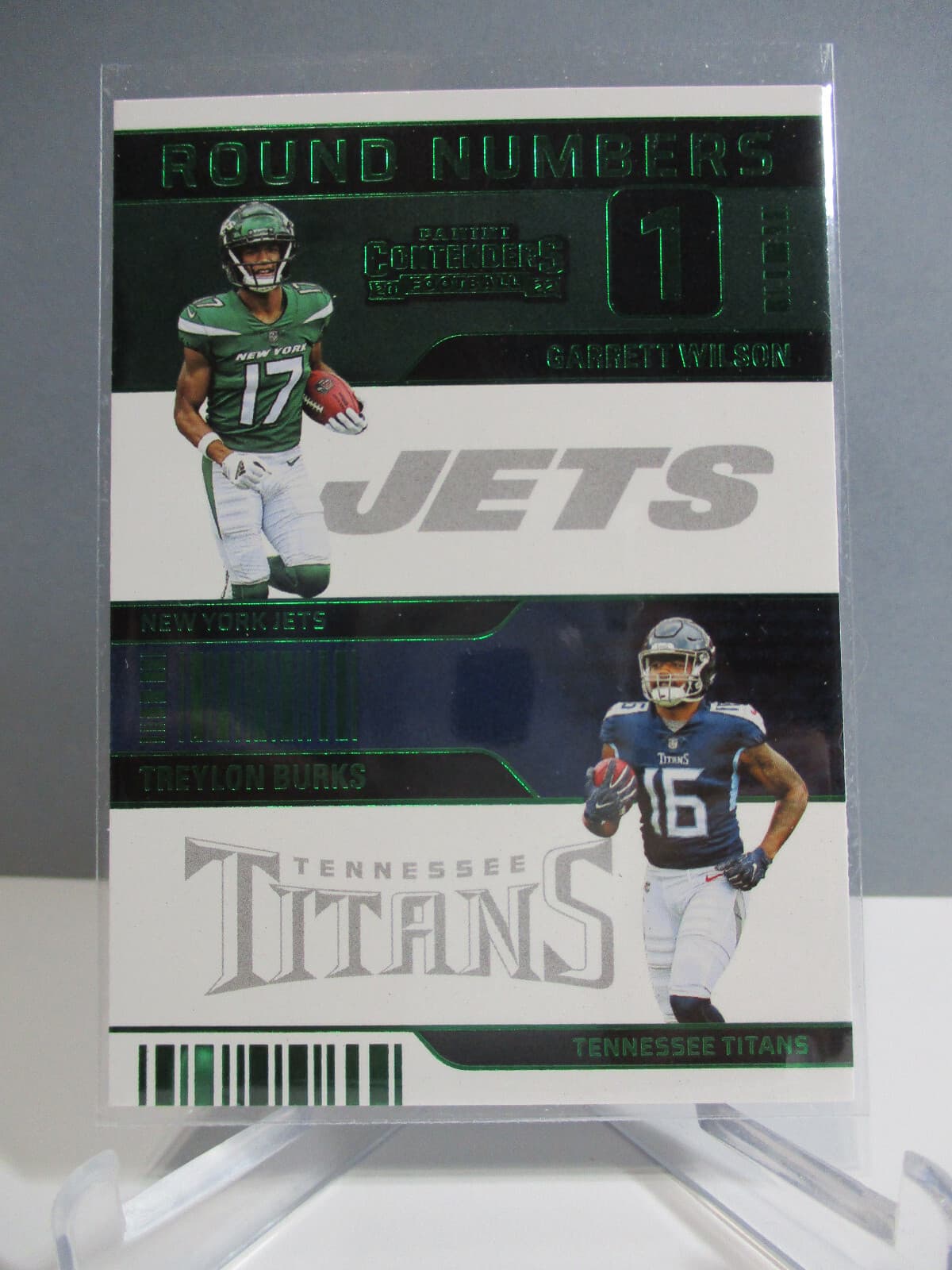 Round Numbers Garrett 2022 Panini Contenders 2022 Panini Contenders green