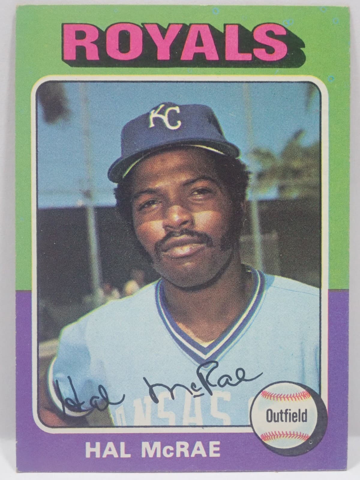 HAL MCRAE BASEBALL VINTAGE RAW 1975 Topps
