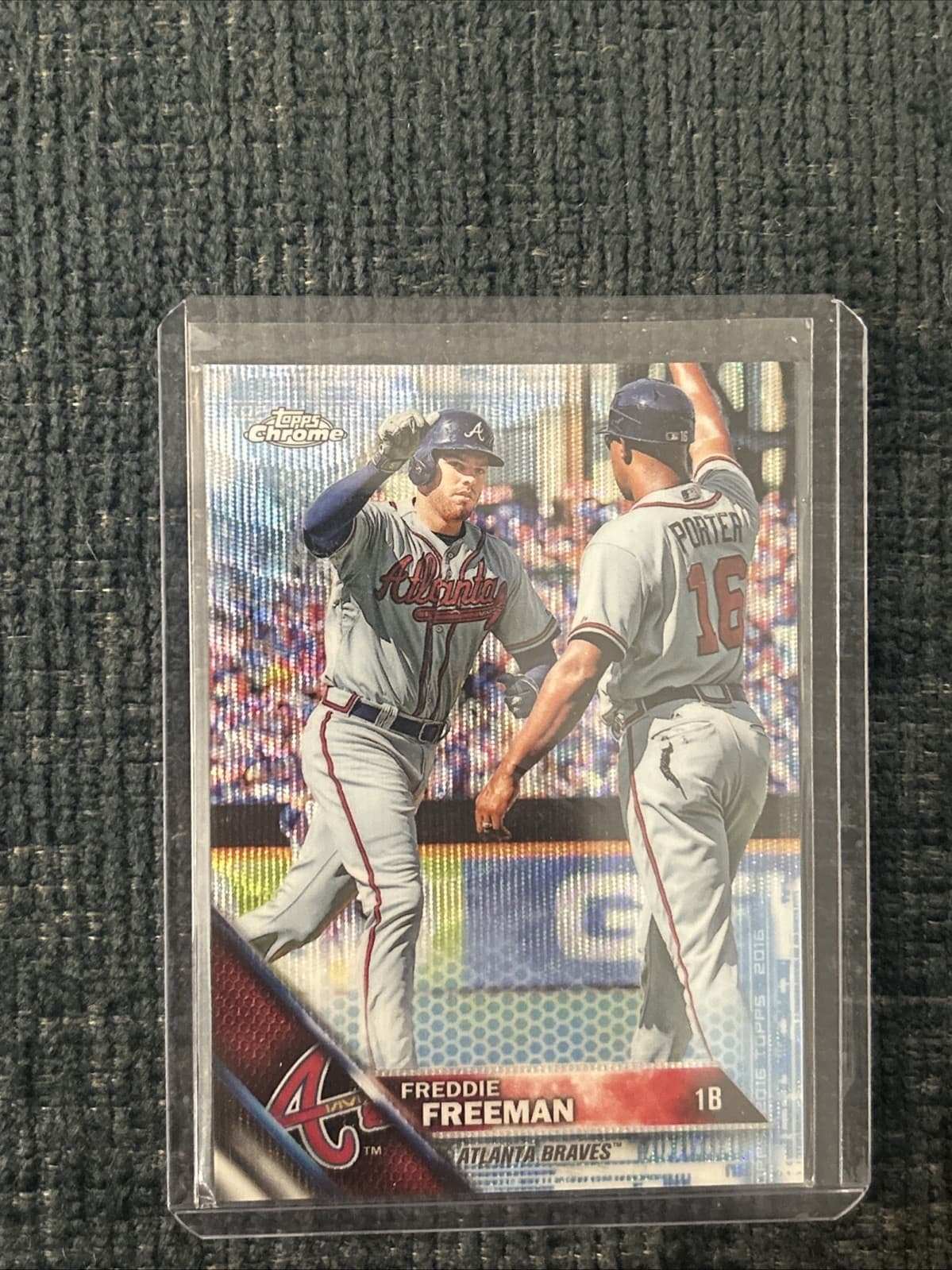Freddie Freeman Blue 2016 Topps Chrome