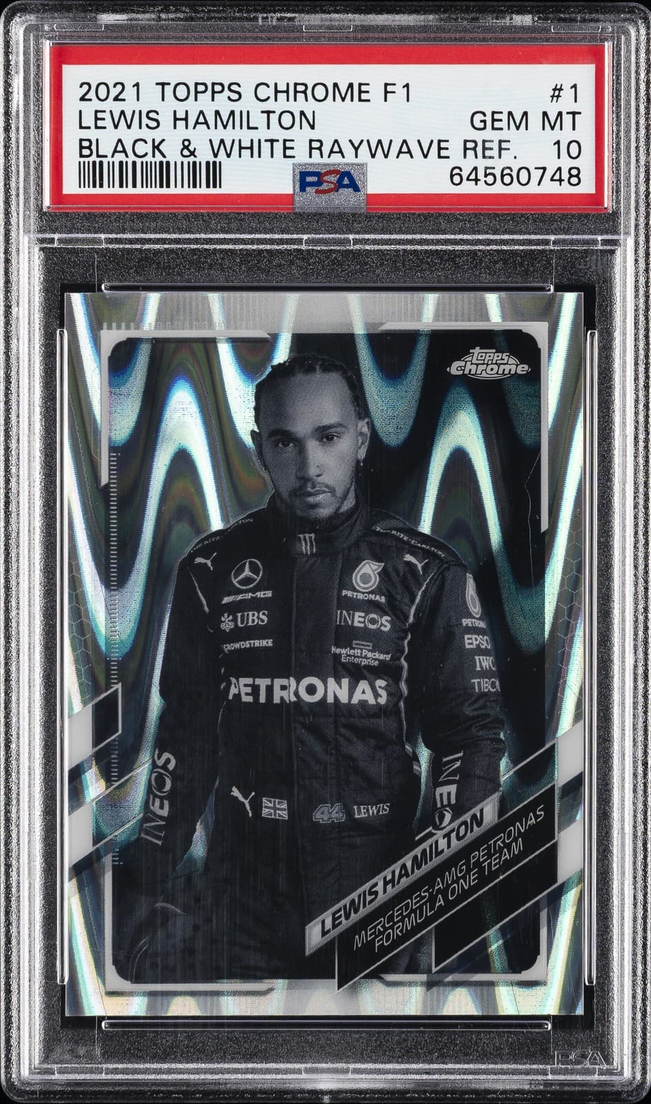 FORMULA 1 B&W RAYWAVE LEWIS HA 2021 Topps Chrome 2021 Topps Chrome refractor