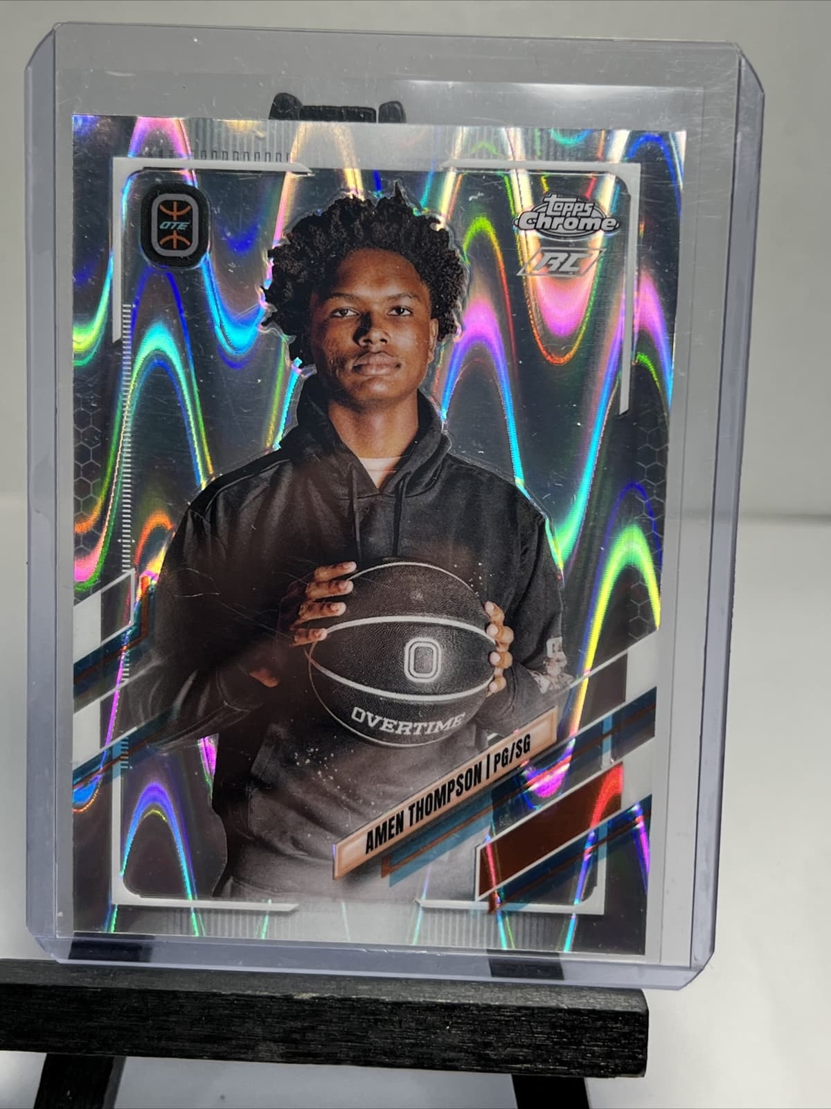 Elite Amen Thompson 2022 Topps Chrome 2022 Topps Chrome refractor-wave