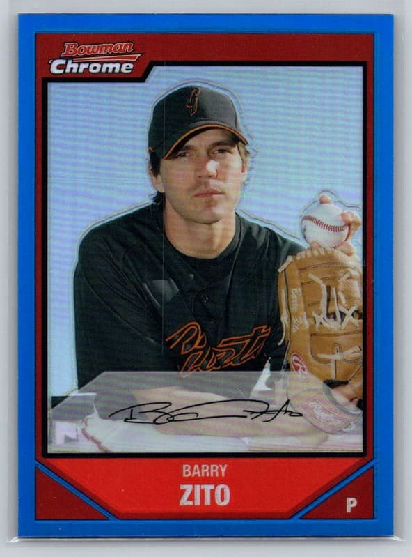 Blue Refractors Barry 2007 Bowman Chrome 2007 Bowman Chrome blue
