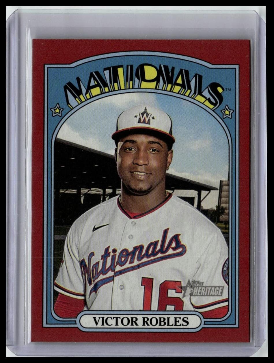 Victor Robles Red 2021 Topps Heritage 2021 Topps Heritage