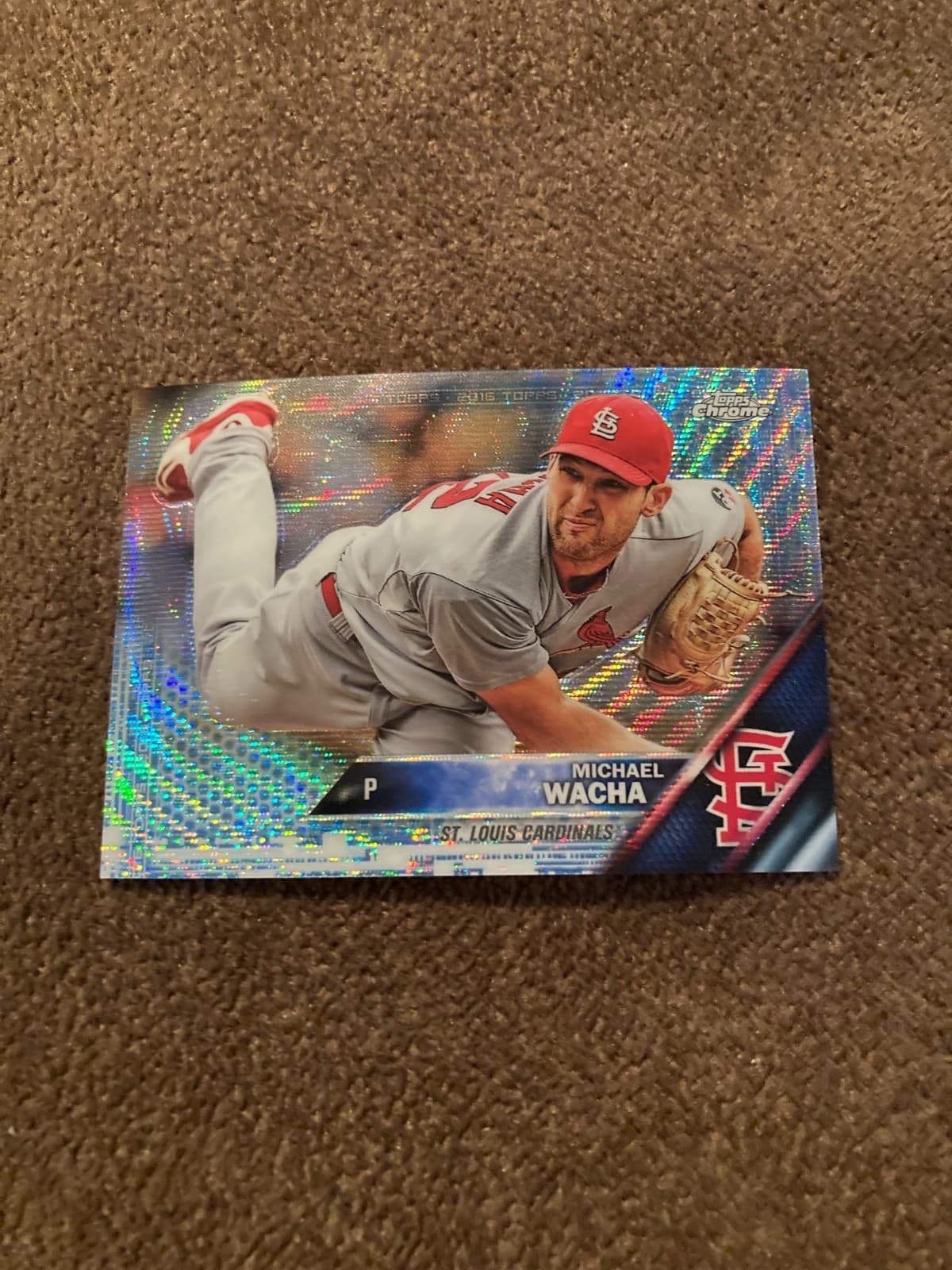 Michael Wacha Blue 2016 Topps Chrome 2016 Topps Chrome blue-refractor-wave