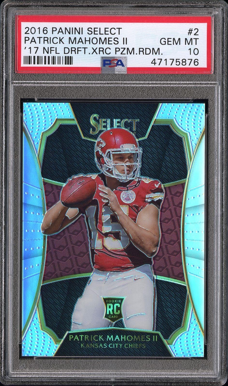 Silver Patrick Mahomes 2016 Panini Select 2016 Panini Select