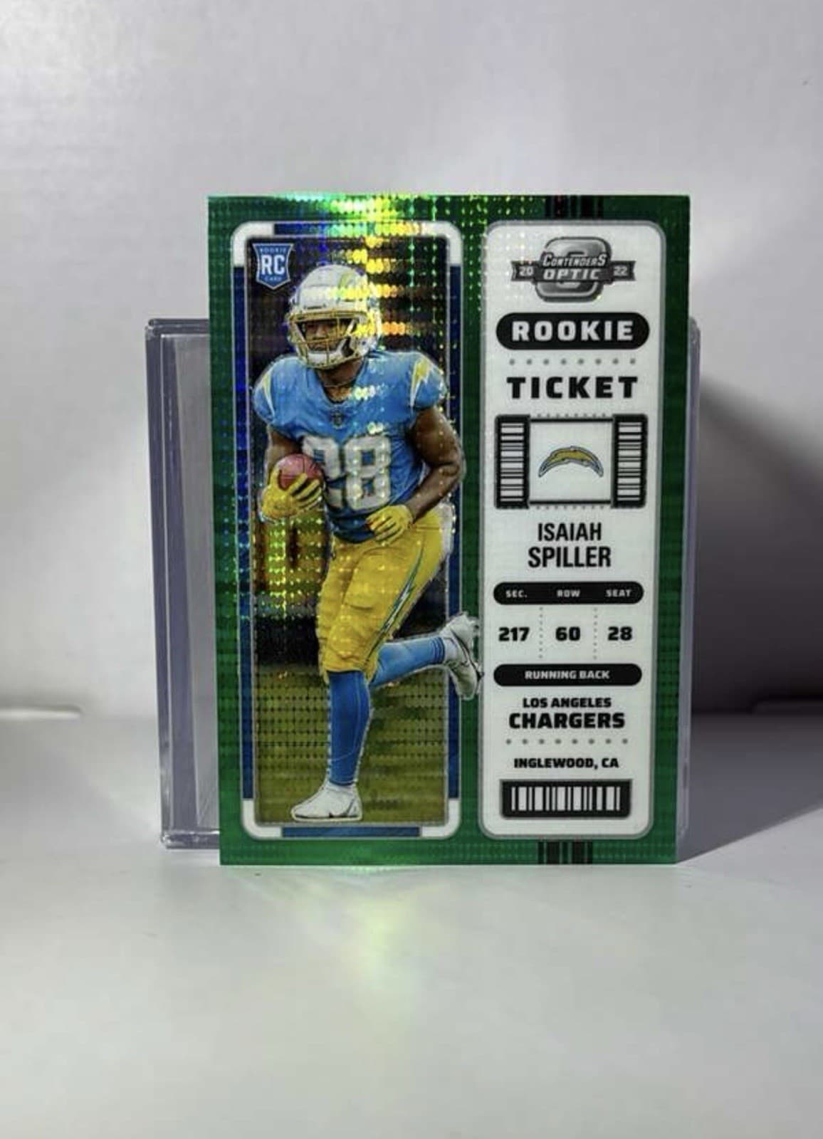 Isaiah Spiller Optic 2022 Panini Contenders 2022 Panini Contenders green-pulsar