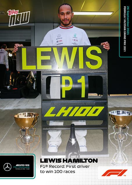 LEWIS HAMILTON - Now F1 Formul 2021 Topps 2021 Topps