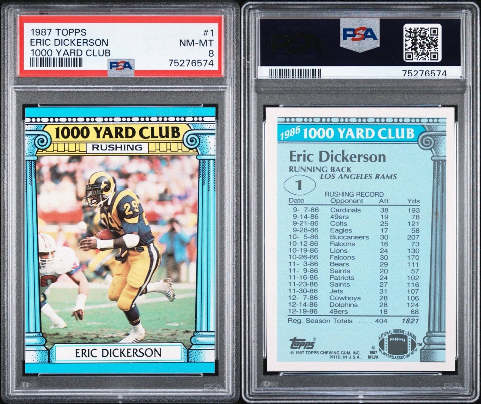 Eric Dickerson 1987 topps