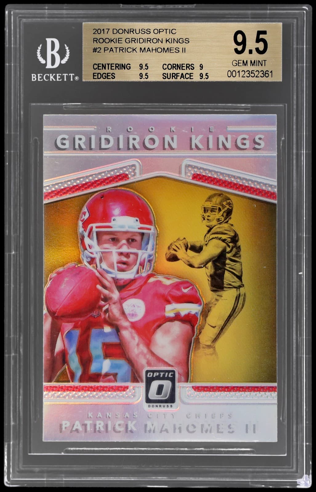 Patrick Mahomes 2017 Donruss Optic 2017 Donruss Optic