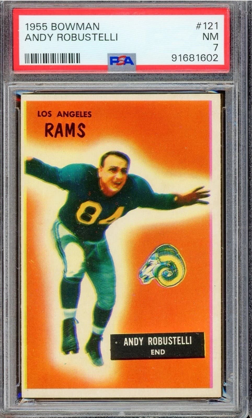 Andy Robustelli trading card