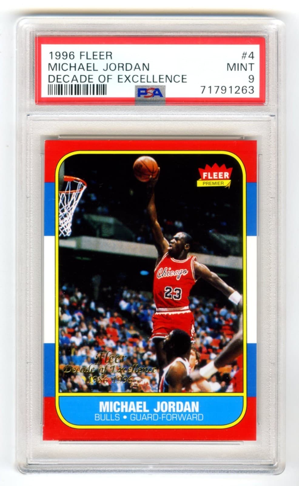 MICHAEL JORDAN~ DECADE of EXCE 1996 Fleer