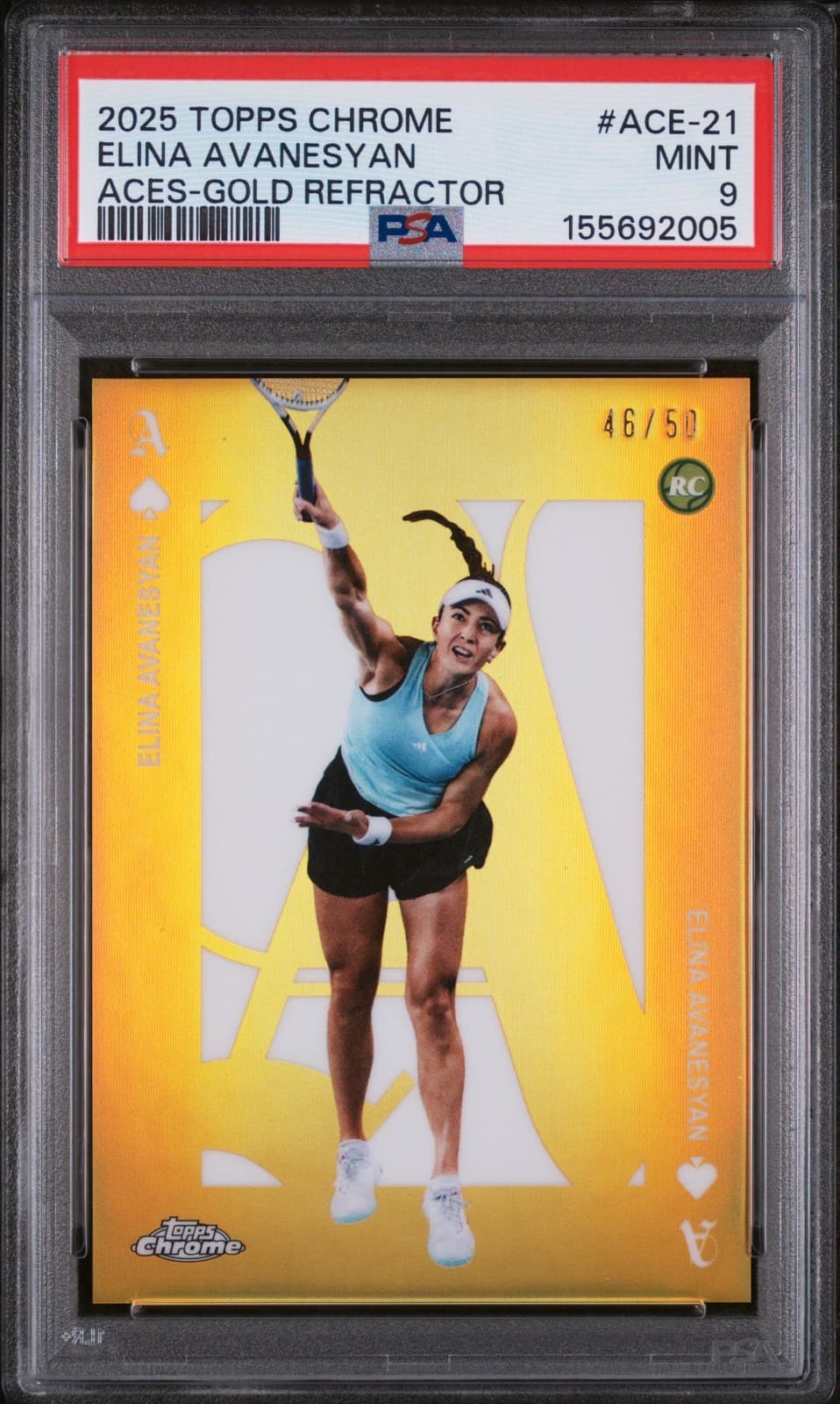 ELINA AVANESYAN /50 GOLD ACES 2025 Topps Chrome 2025 Topps Chrome gold-refractor