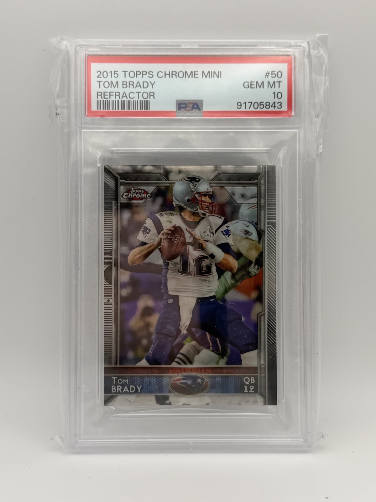 Tom Brady Mini 2015 Topps Chrome 2015 Topps Chrome refractor