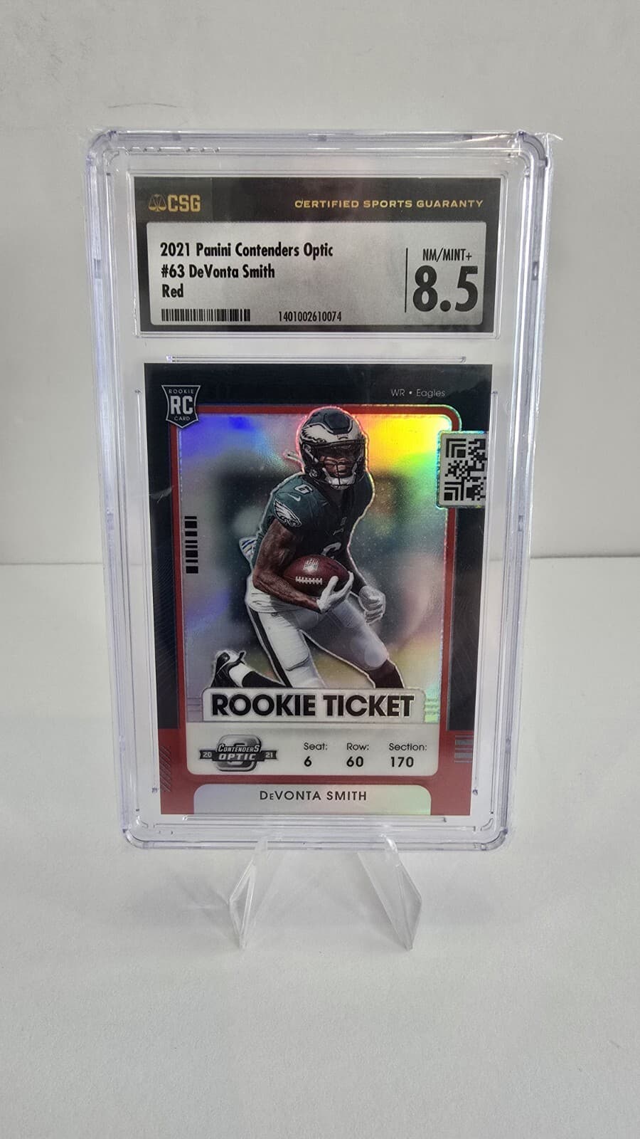 Optic Devonta Smith 2021 Panini Contenders 2021 Panini Contenders red