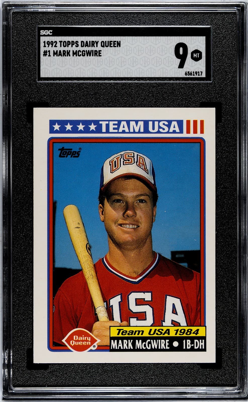 DAIRY QUEEN MARK McGWIRE TEAM 1992 Topps 1992 Topps