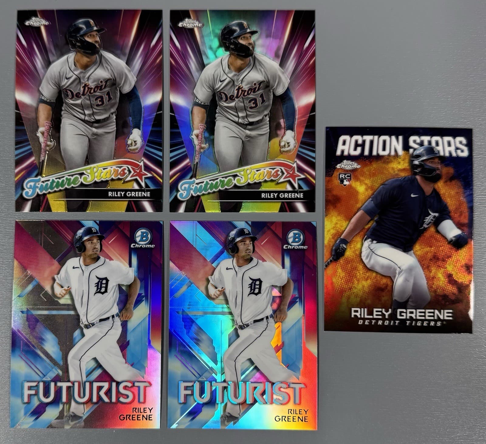 Riley Greene Action 2023 Topps Chrome 2023 Topps Chrome