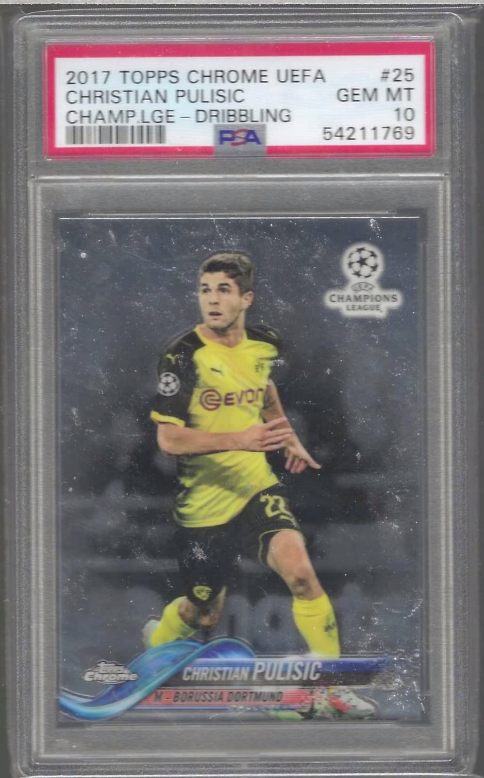 CHRISTIAN PULISIC -18 UEFA DRI 2017 Topps Chrome 2017 Topps Chrome