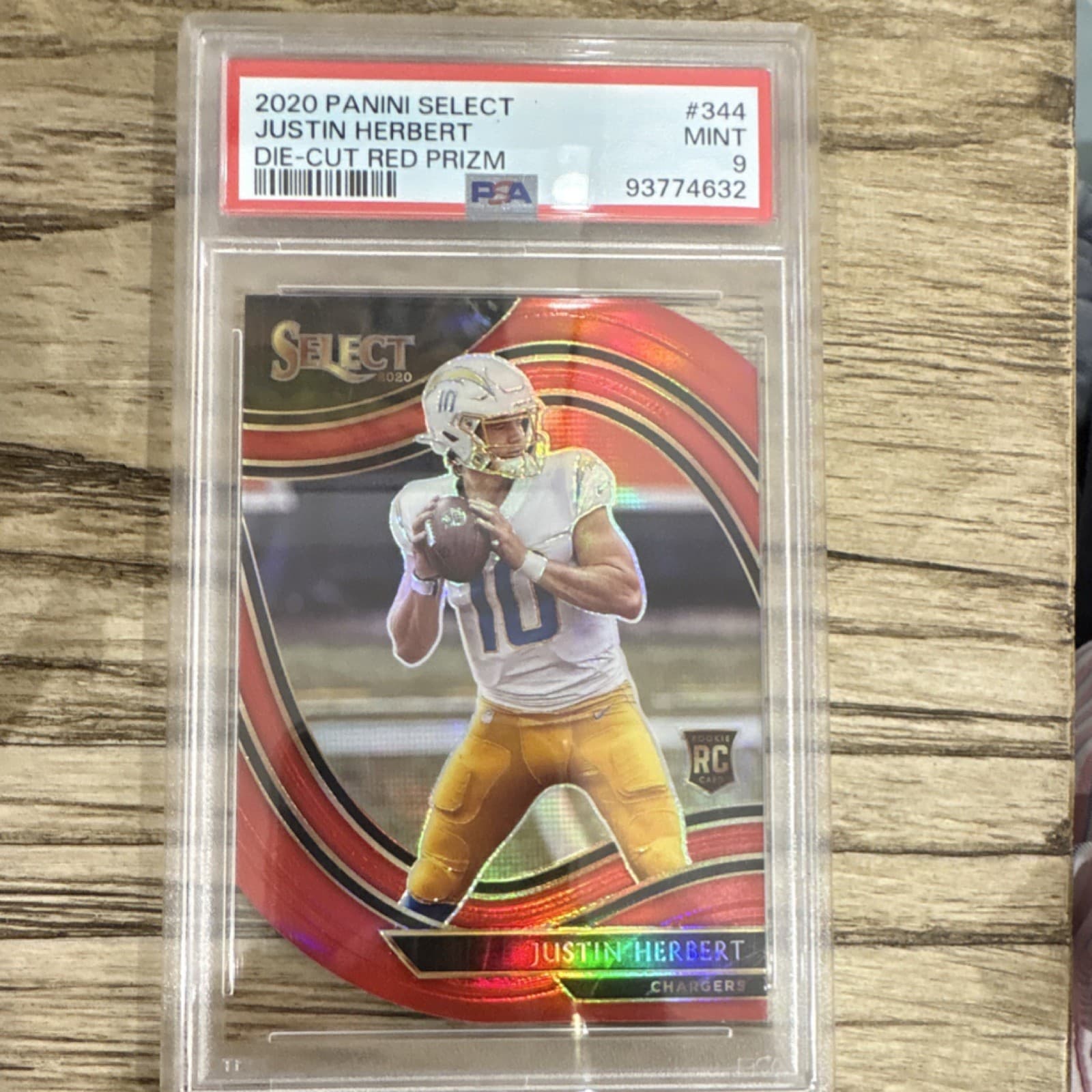 Justin Herbert Red 2020 Panini Select