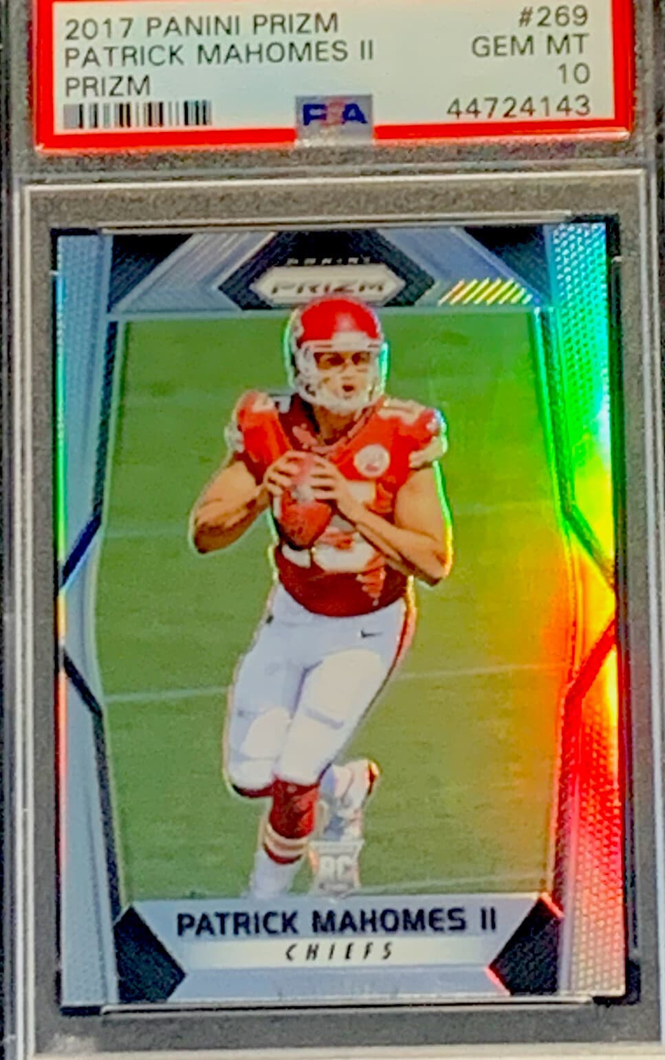 Patrick Mahomes Silver 2017 Panini Prizm 2017 Panini Prizm example 2