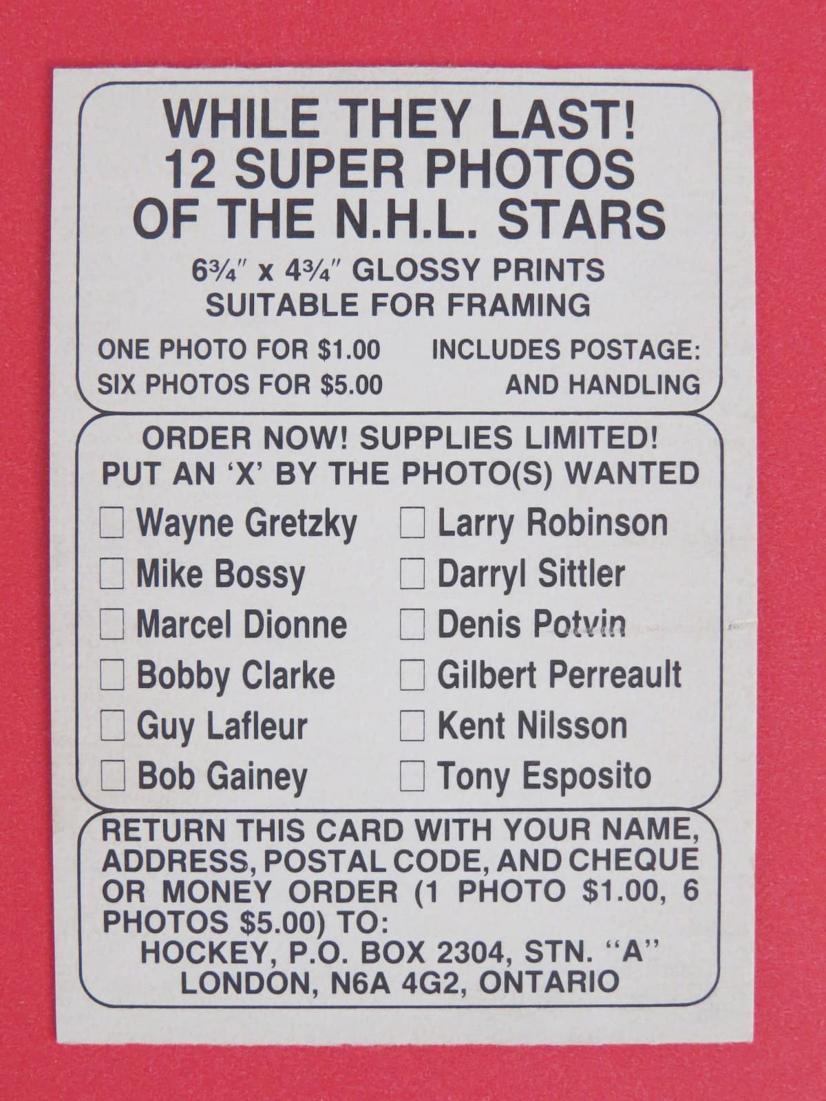 Super Photos 1981 O-Pee-Chee 1981 O-Pee-Chee