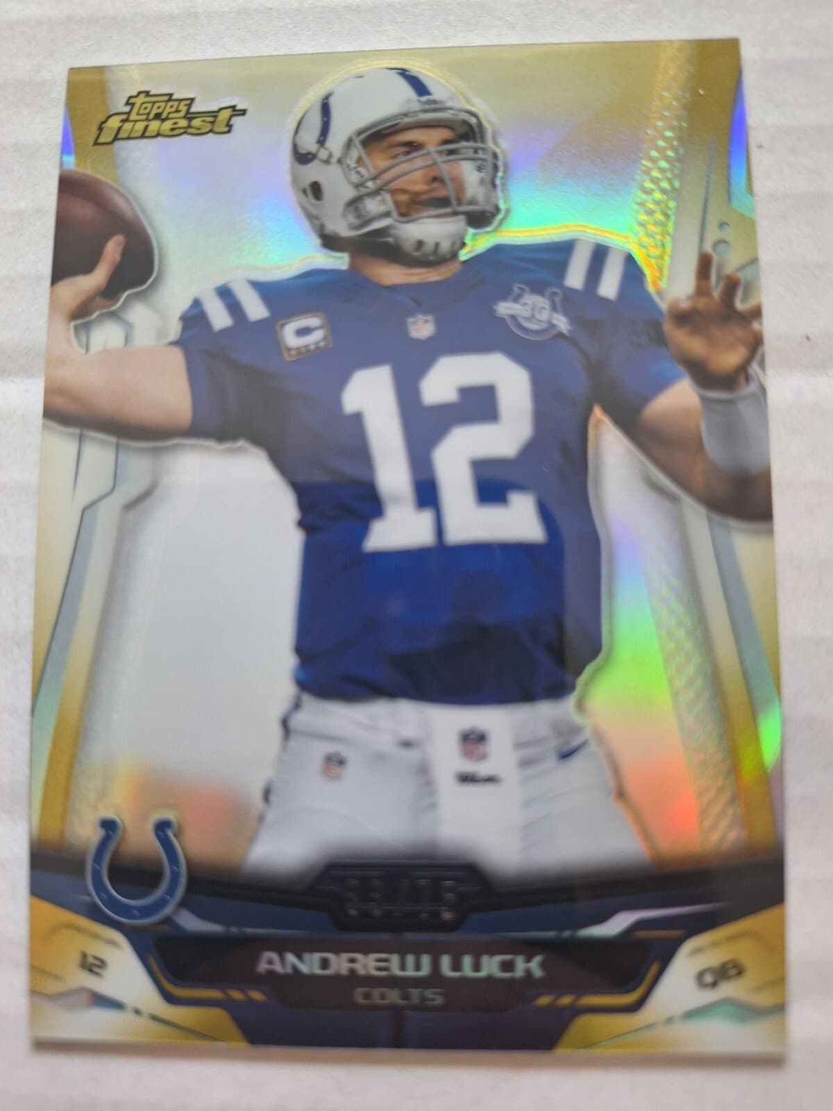 Andrew Luck 2014 Topps Finest 2014 Topps Finest gold-refractor