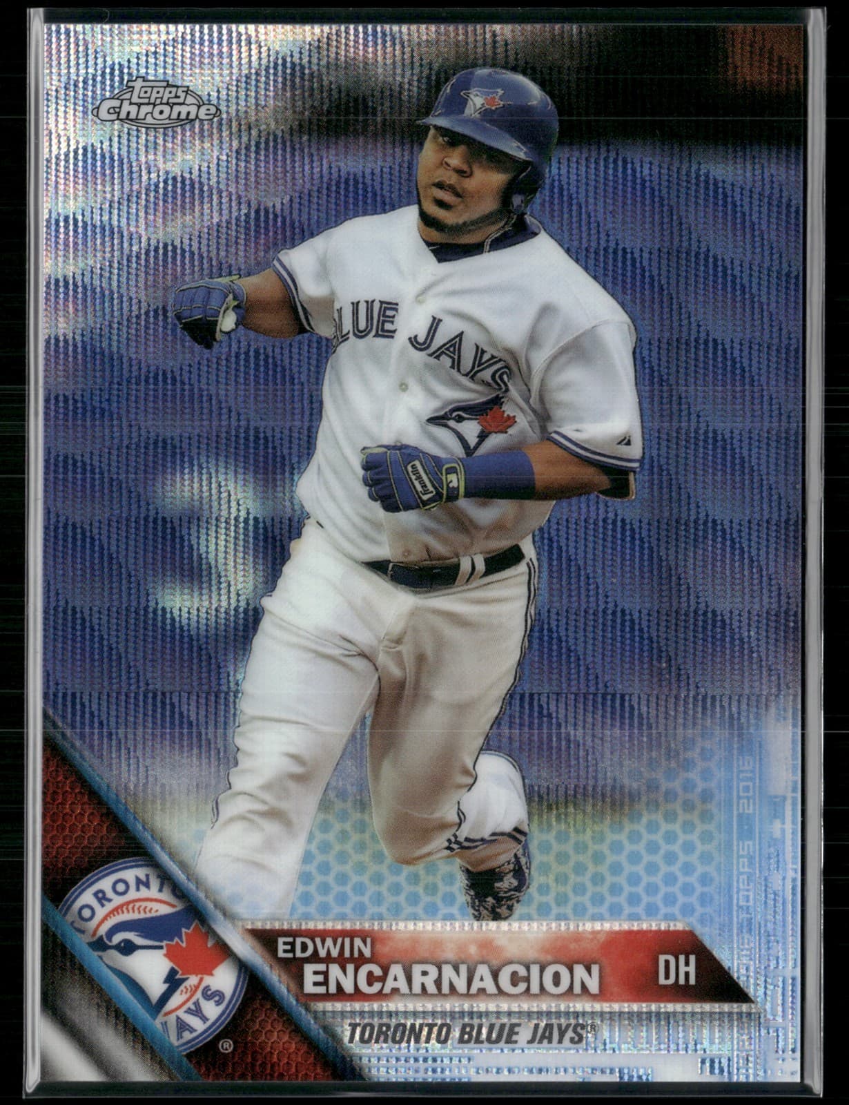 Edwin Encarnacion Blue 2016 Topps Chrome 2016 Topps Chrome blue-refractor-wave