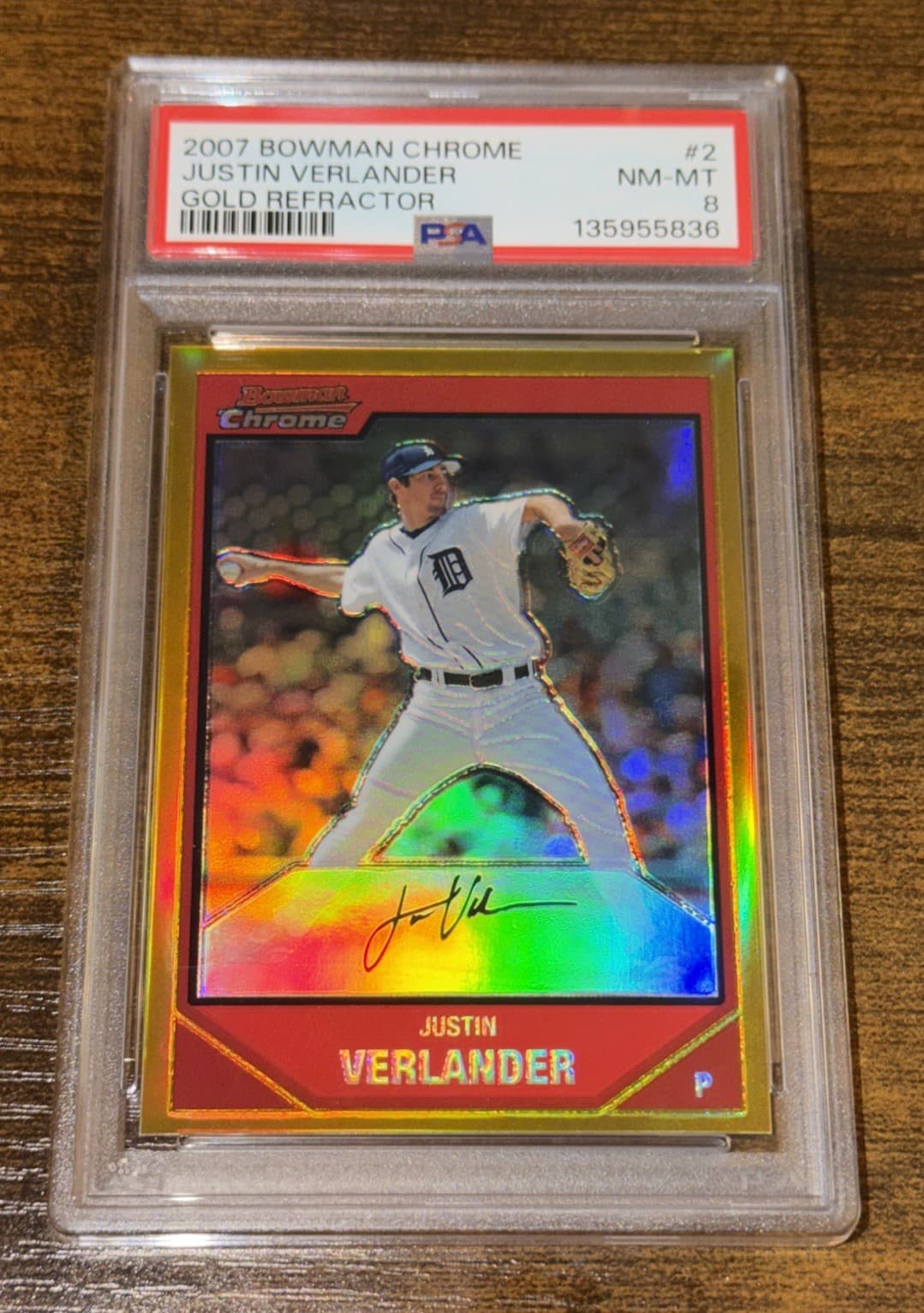 Justin Verlander Gold 2007 Bowman Chrome 2007 Bowman Chrome