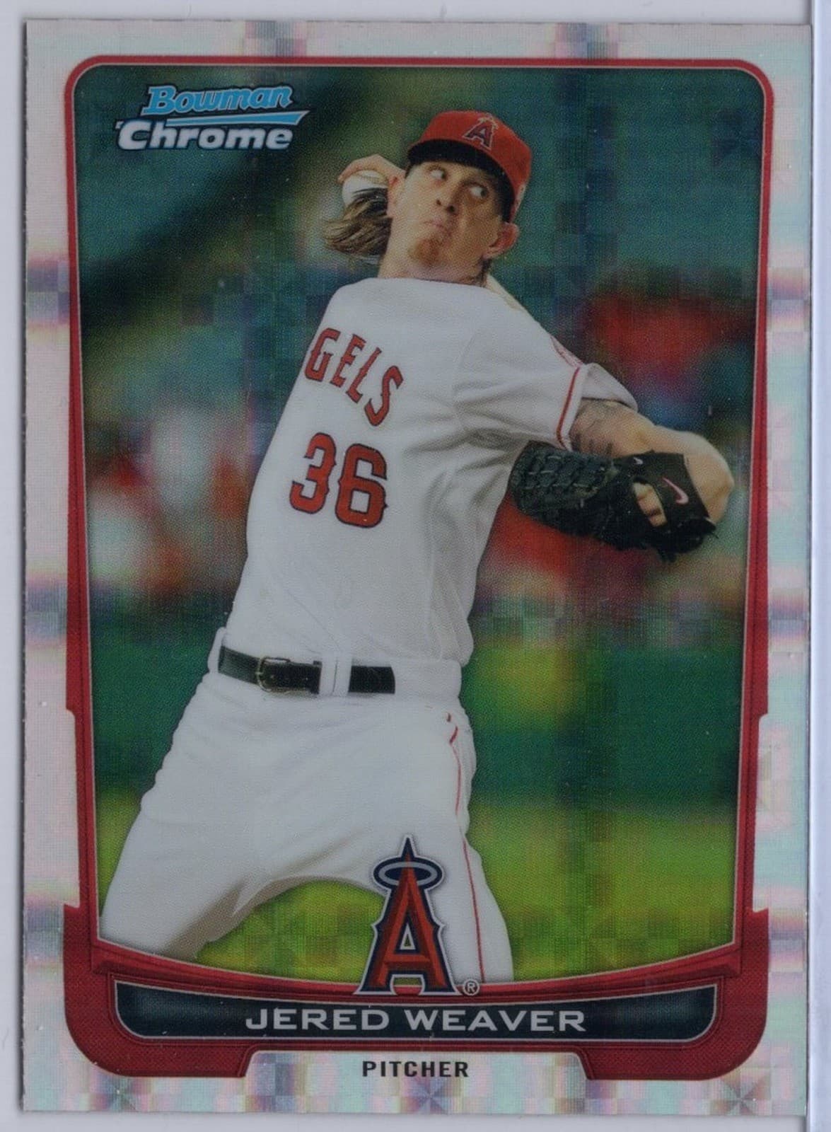 Xfractor Jered Weaver 2012 Bowman Chrome 2012 Bowman Chrome xfractor
