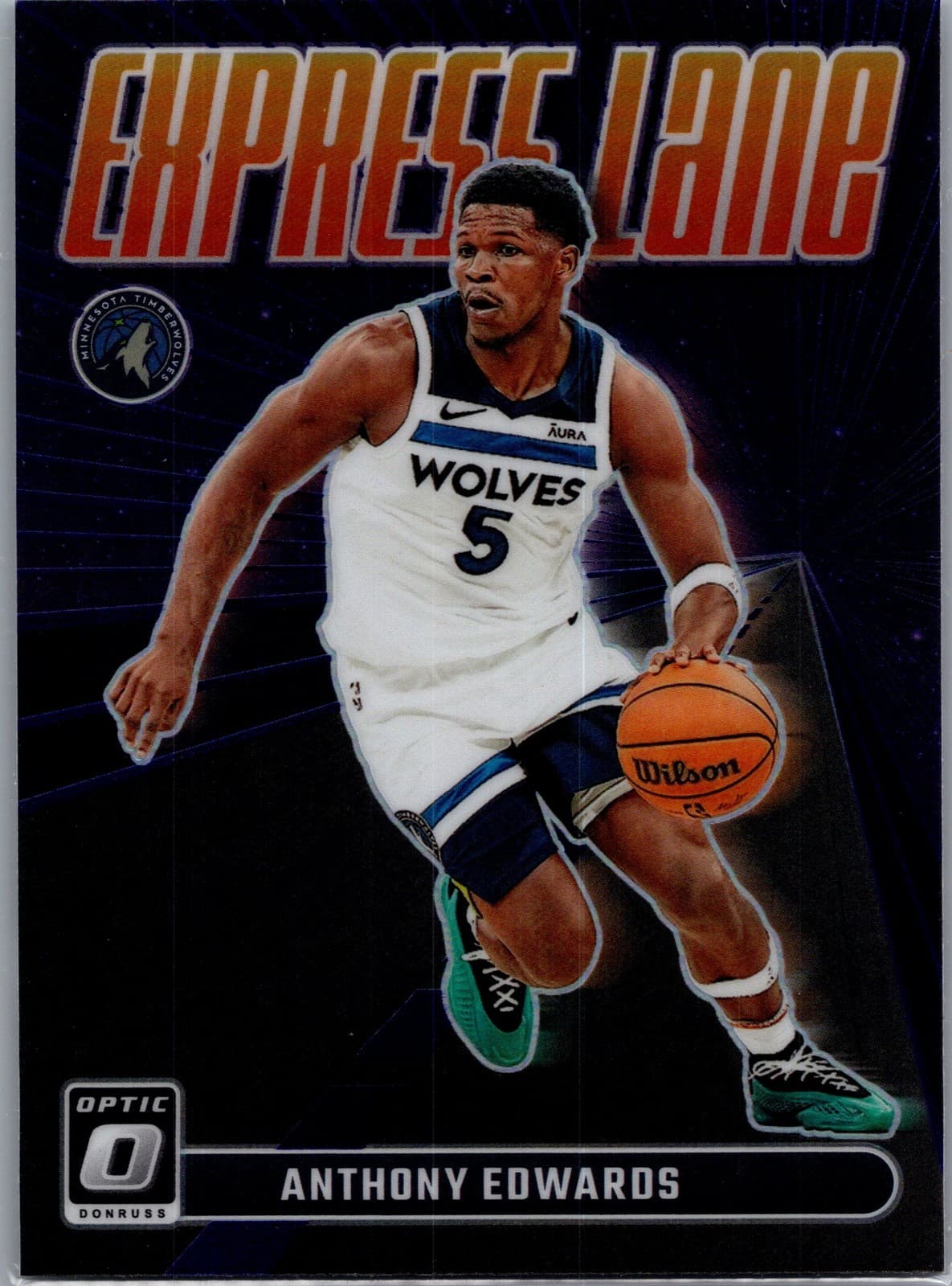 Anthony Edwards Express 2023 Donruss Optic 2023 Donruss Optic example 2