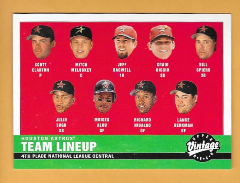 HOUSTON ASTROS CHECKLIST - VIN 2001 Upper Deck 2001 Upper Deck
