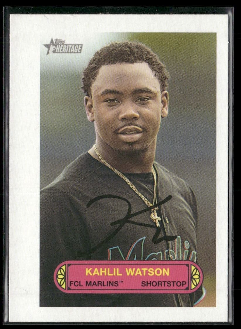 Kahlil Watson Minor 2022 Topps Heritage 2022 Topps Heritage