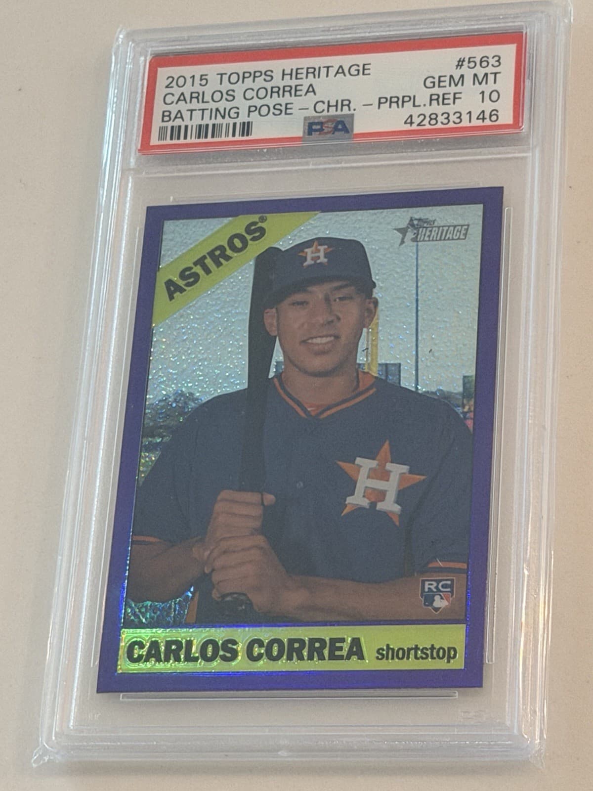 Carlos Correa Purple 2015 Topps Heritage