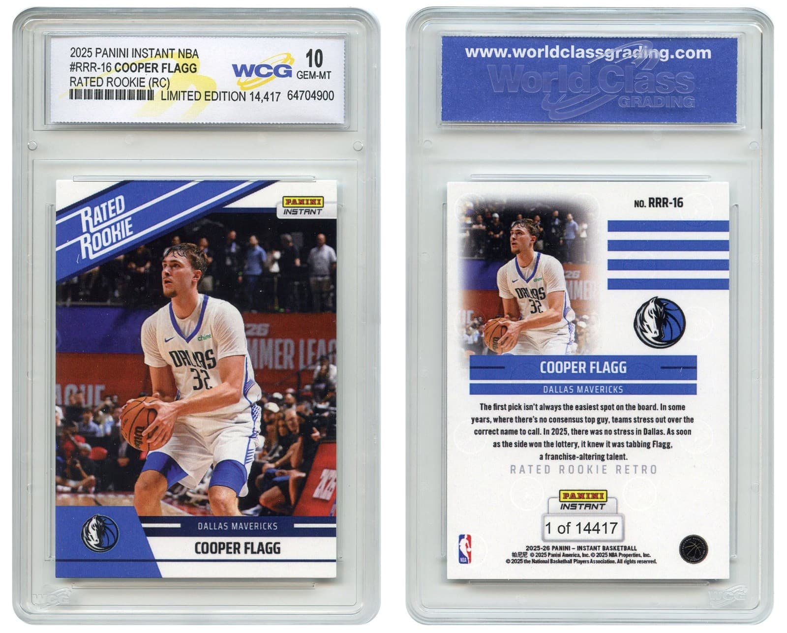 Instant COOPER FLAGG -16 Rated 2025 Panini 2025 Panini