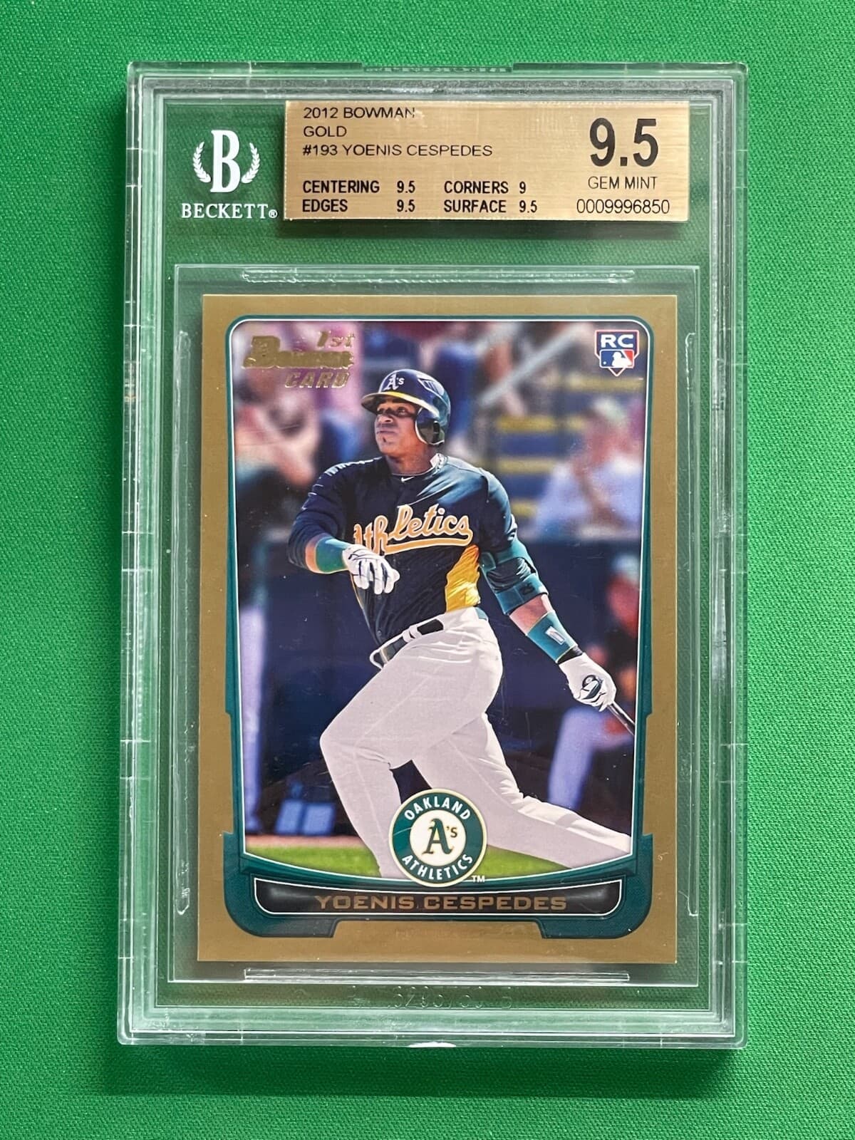 Gold Yoenis Cespedes 2012 Bowman 2012 Bowman gold