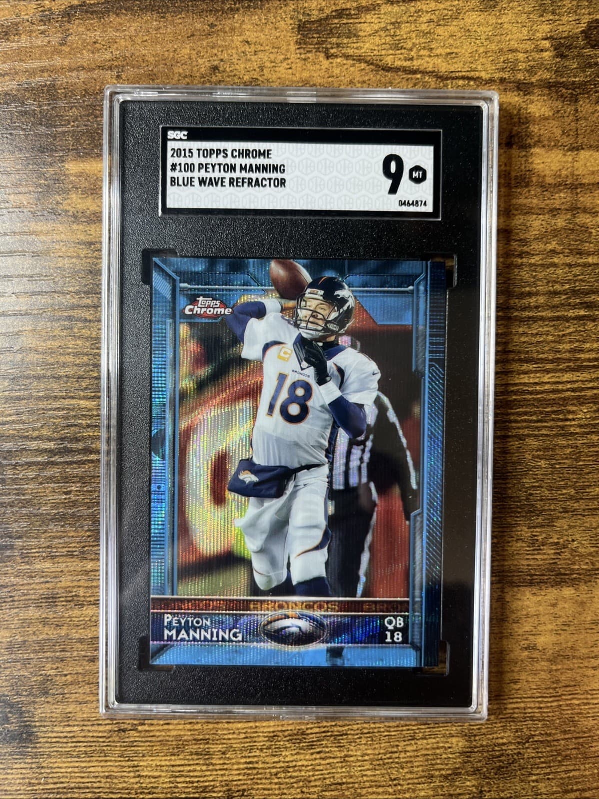 Peyton Manning Blue 2015 Topps Chrome