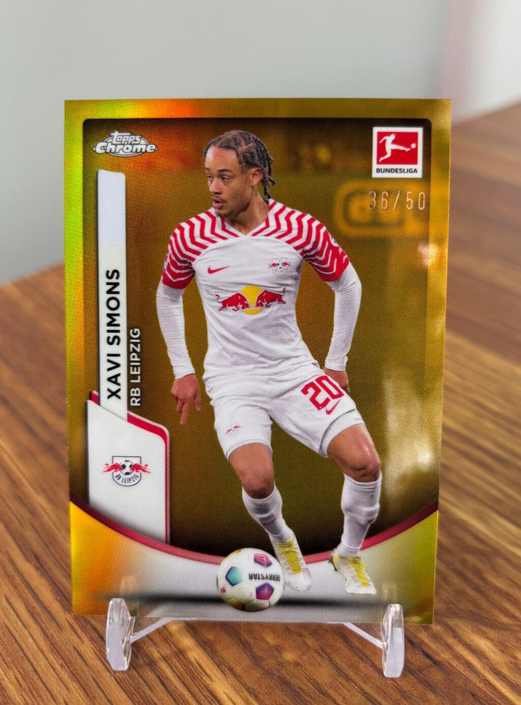 Xavi Simons 2023 Topps Chrome 2023 Topps Chrome gold-refractor