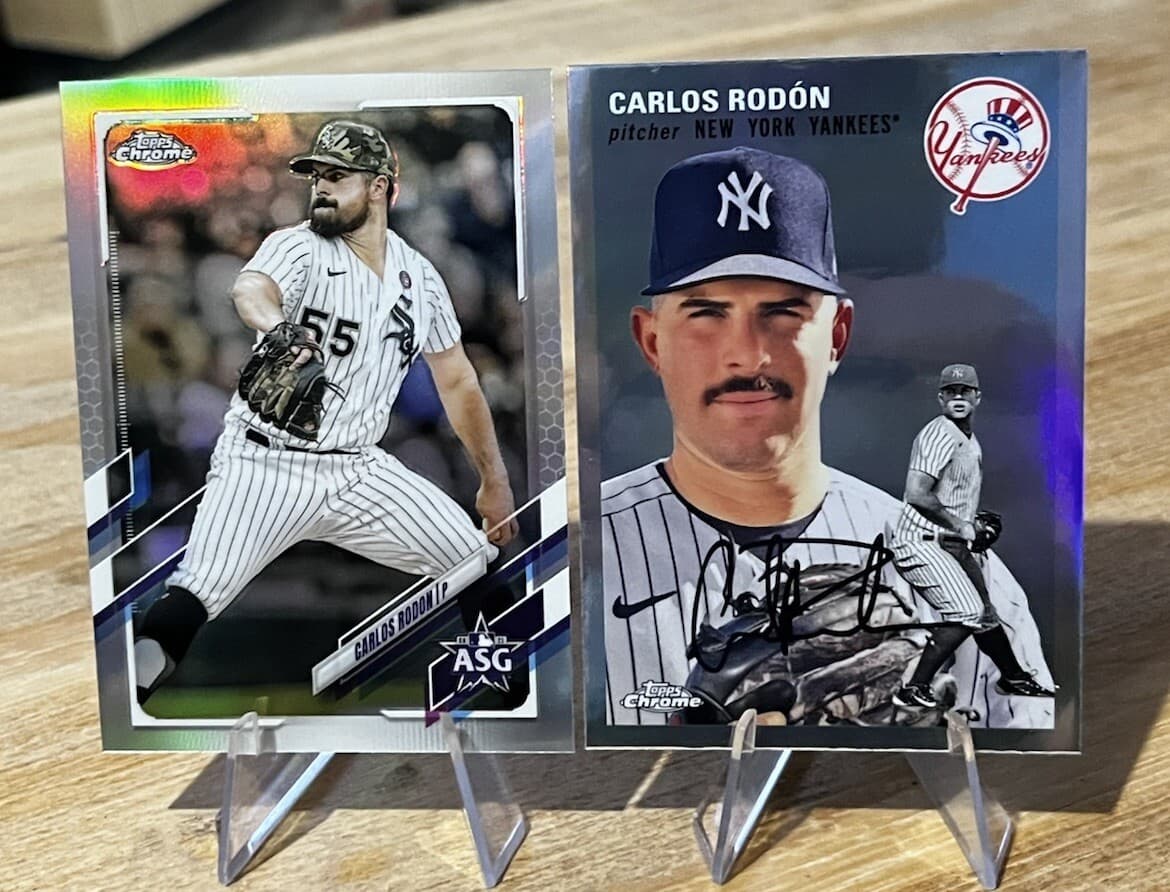 Carlos Rodon 2021 Topps Chrome 2021 Topps Chrome holo-refractor