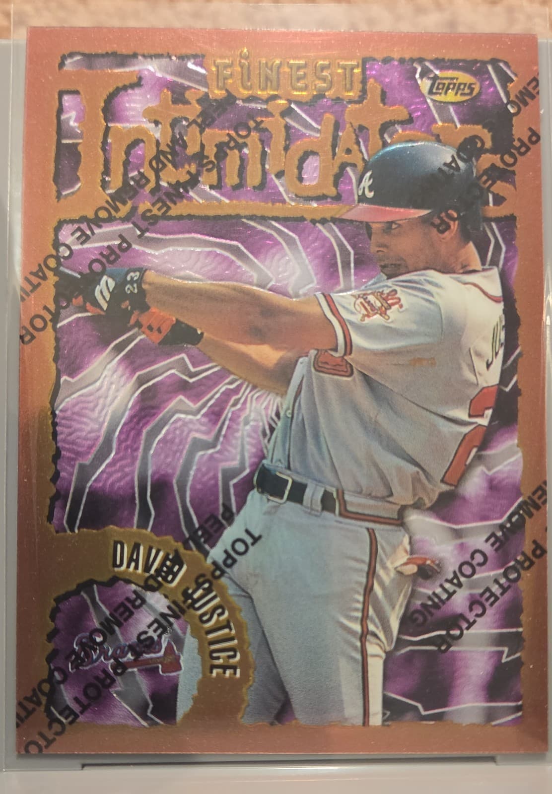 David Justice 1996 Topps Finest 1996 Topps Finest
