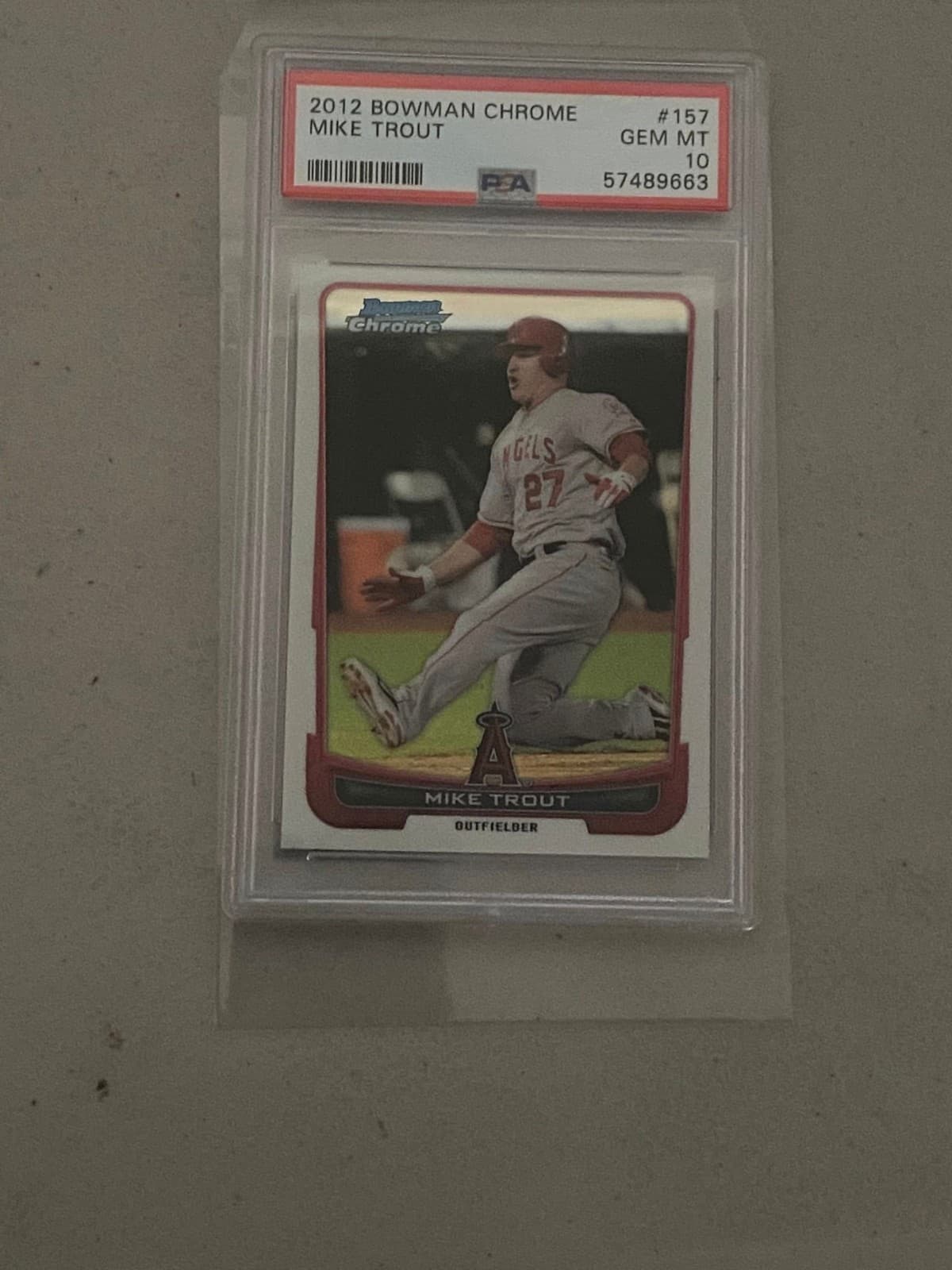 Mike Trout Angels 2012 Bowman Chrome
