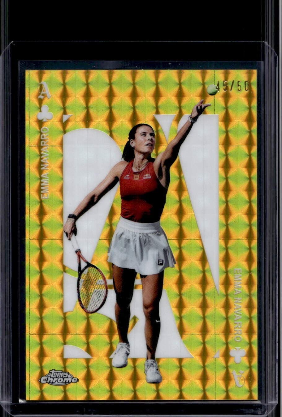 Tennis Emma Navarro 2025 Topps Chrome 2025 Topps Chrome gold-refractor