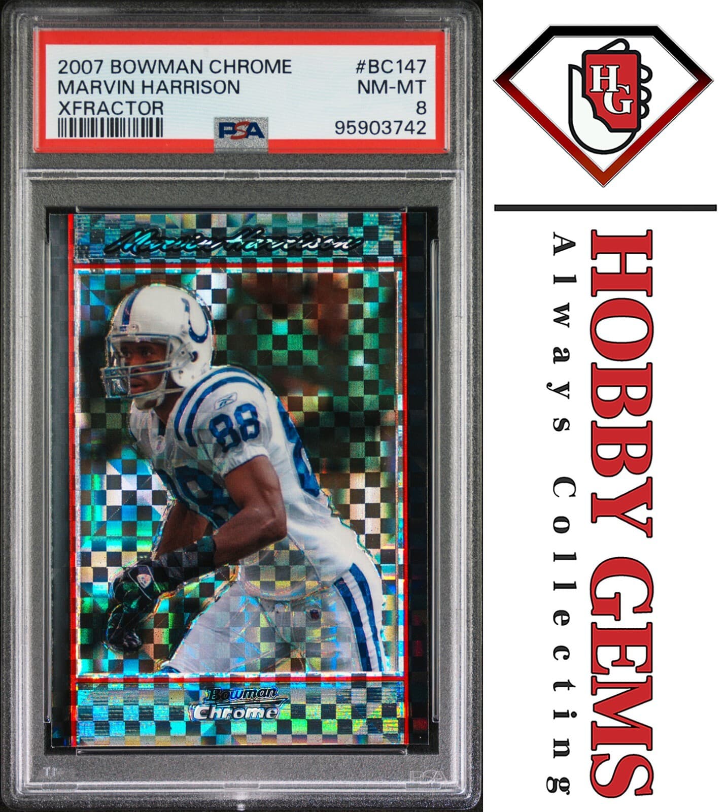 MARVIN HARRISON X-Fractor 2007 Bowman Chrome 2007 Bowman Chrome xfractor